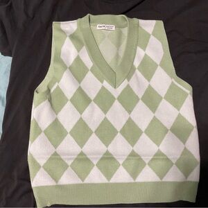 Checkered sweater vest